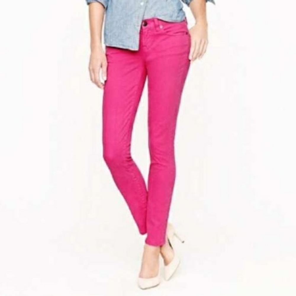 J crew toothpick skinny jeans pink Sz 30 Tall